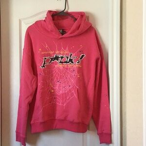Sp5der Pink Hoodie Sweatshirt